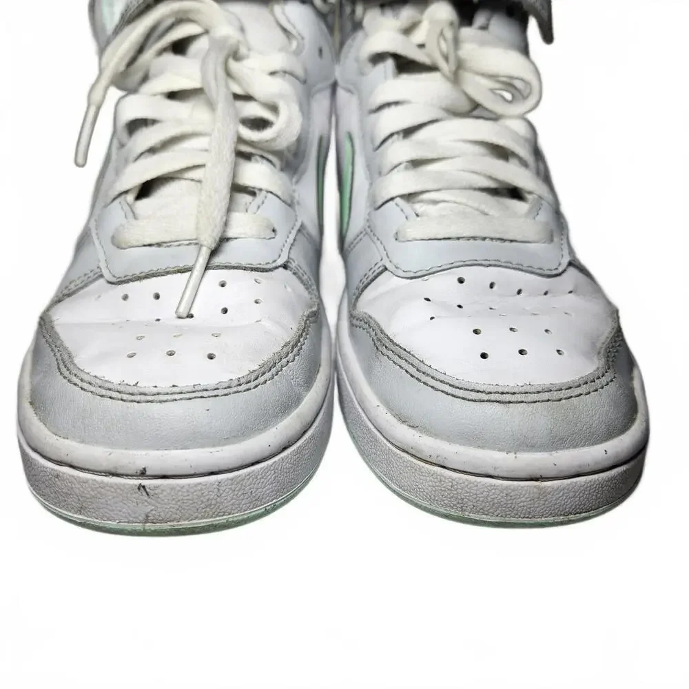 NIKE COURT BOROUGH 2 MID PUREPLATINUM MINT FOAM SHOES SZ.4.5Y